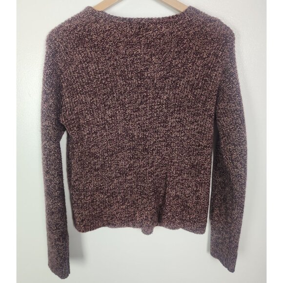 Marine Layer Women's Sz. L Plum Multi V Neck Sweater - Picture 6 of 7